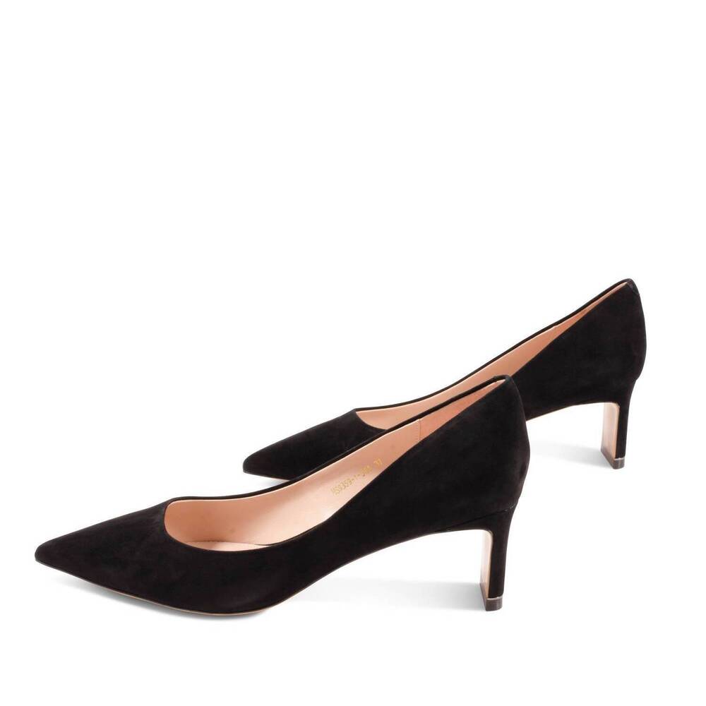 NEW AICIBERLUCCI bella 5 heeled pump in black suede